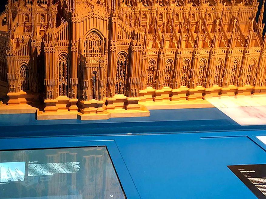 Il modello ligneo del Duomo nella sala espositiva
