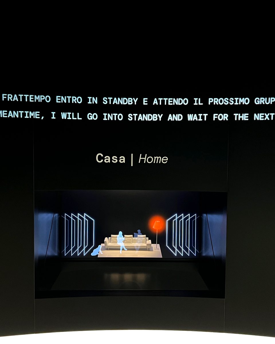 La sala NEXT DOOR del Museo STEP con le installazioni multimediali